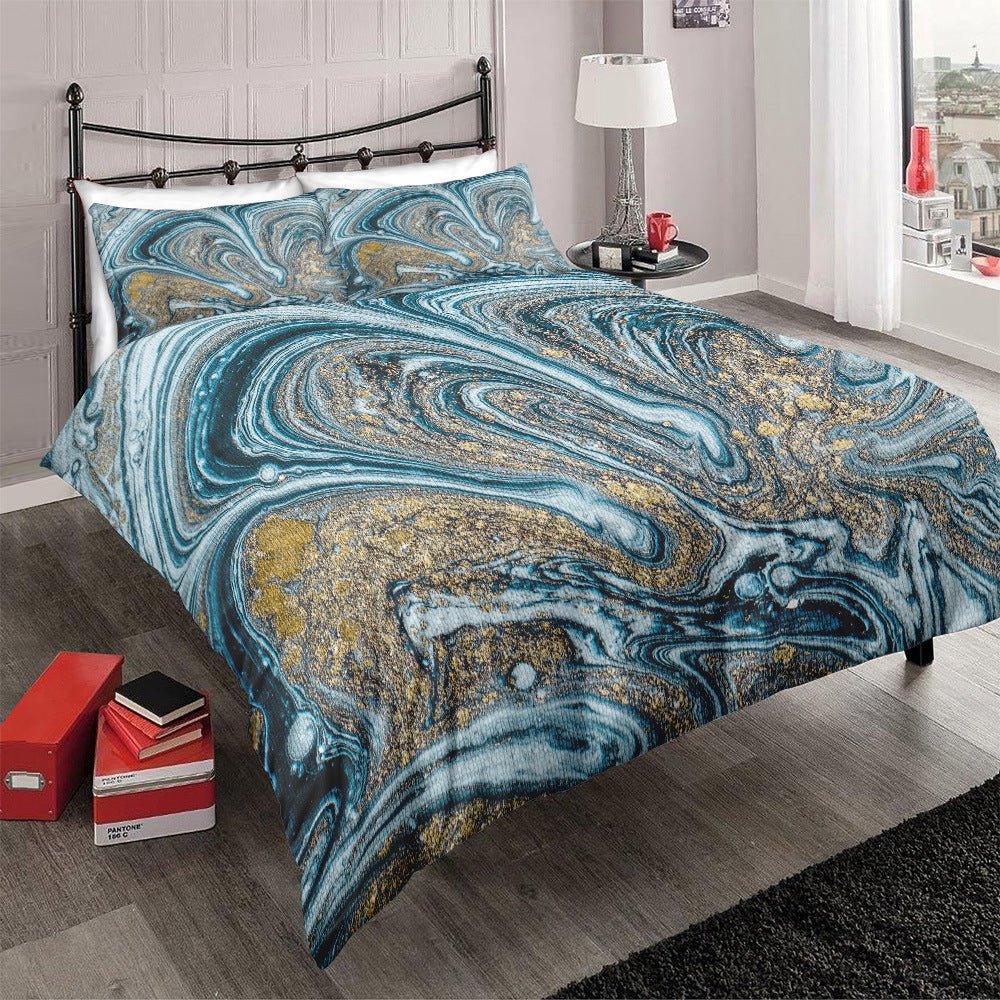 Three - piece Gilt Marble Bedding Set - Krosscanada