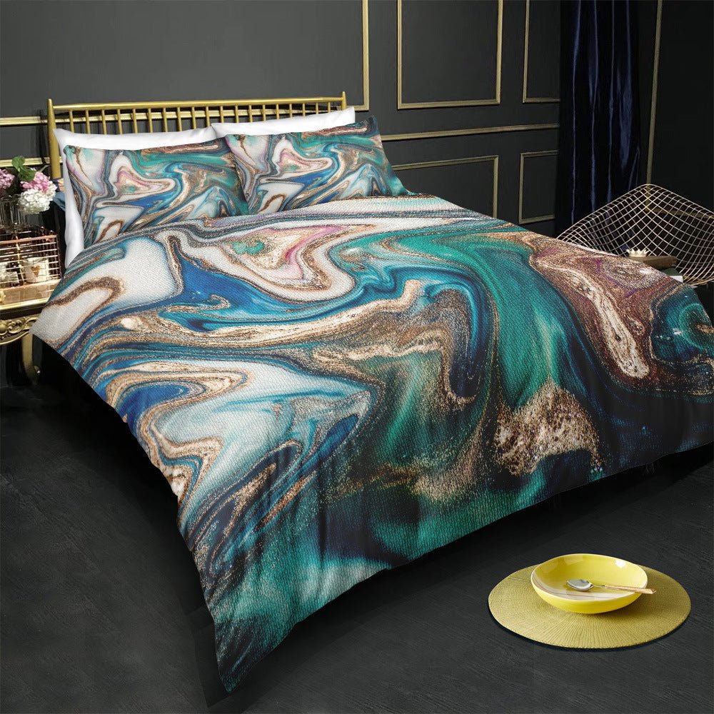 Three - piece Gilt Marble Bedding Set - Krosscanada