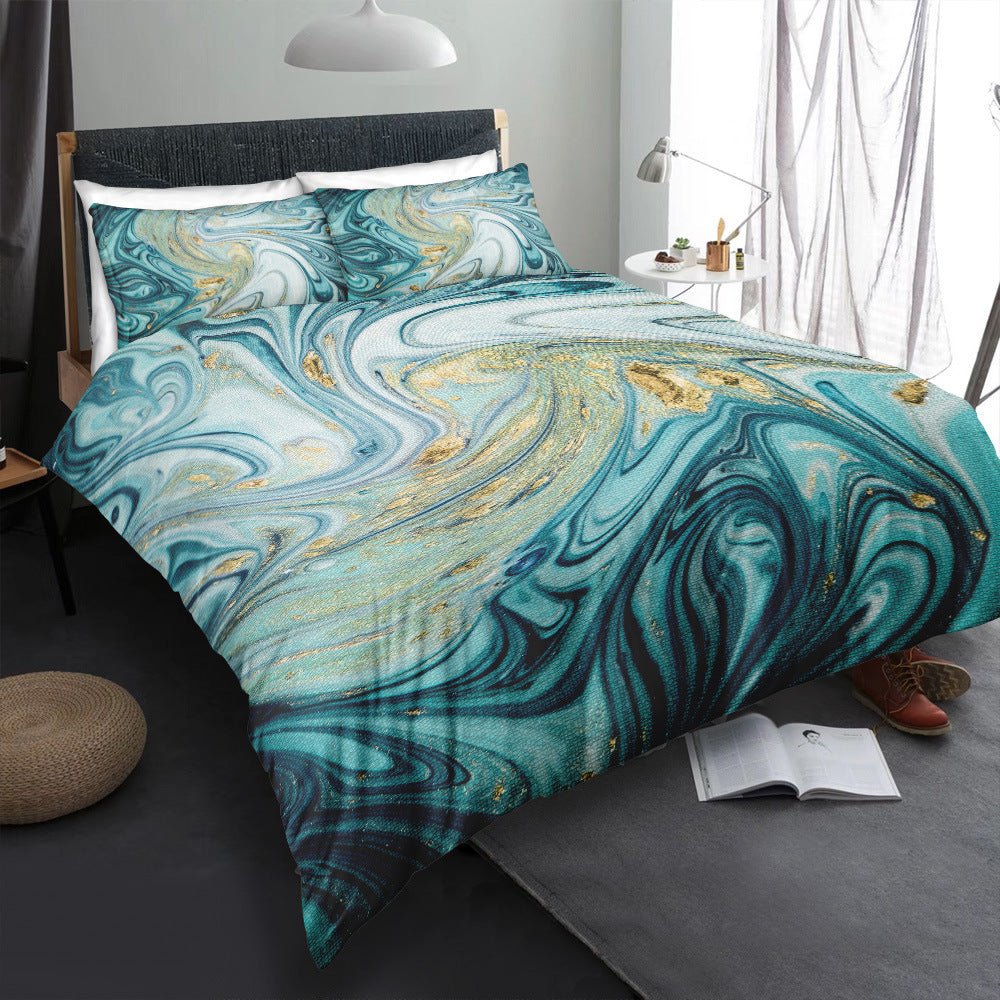 Three - piece Gilt Marble Bedding Set - Krosscanada