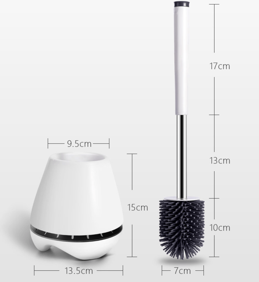 Toilet cleaning brush set round - bottomed toilet brush - Krosscanada
