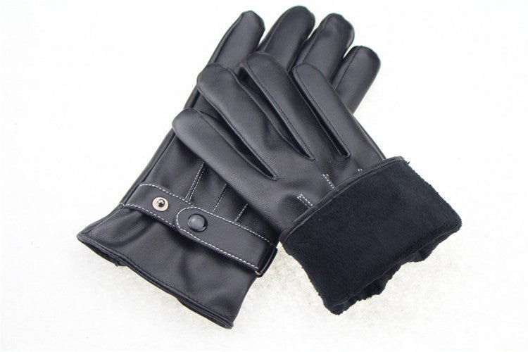 Touch screen leather gloves waterproof full finger - Krosscanada