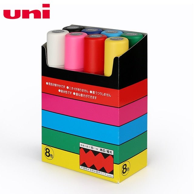 UNI POSCA Marker Pen Set POP Poster Advertising Graffiti Pen PC - 1M PC - 3M PC - 5M PC - 8K PC - 17K Round Head Oily Paint Pen - Krosscanada