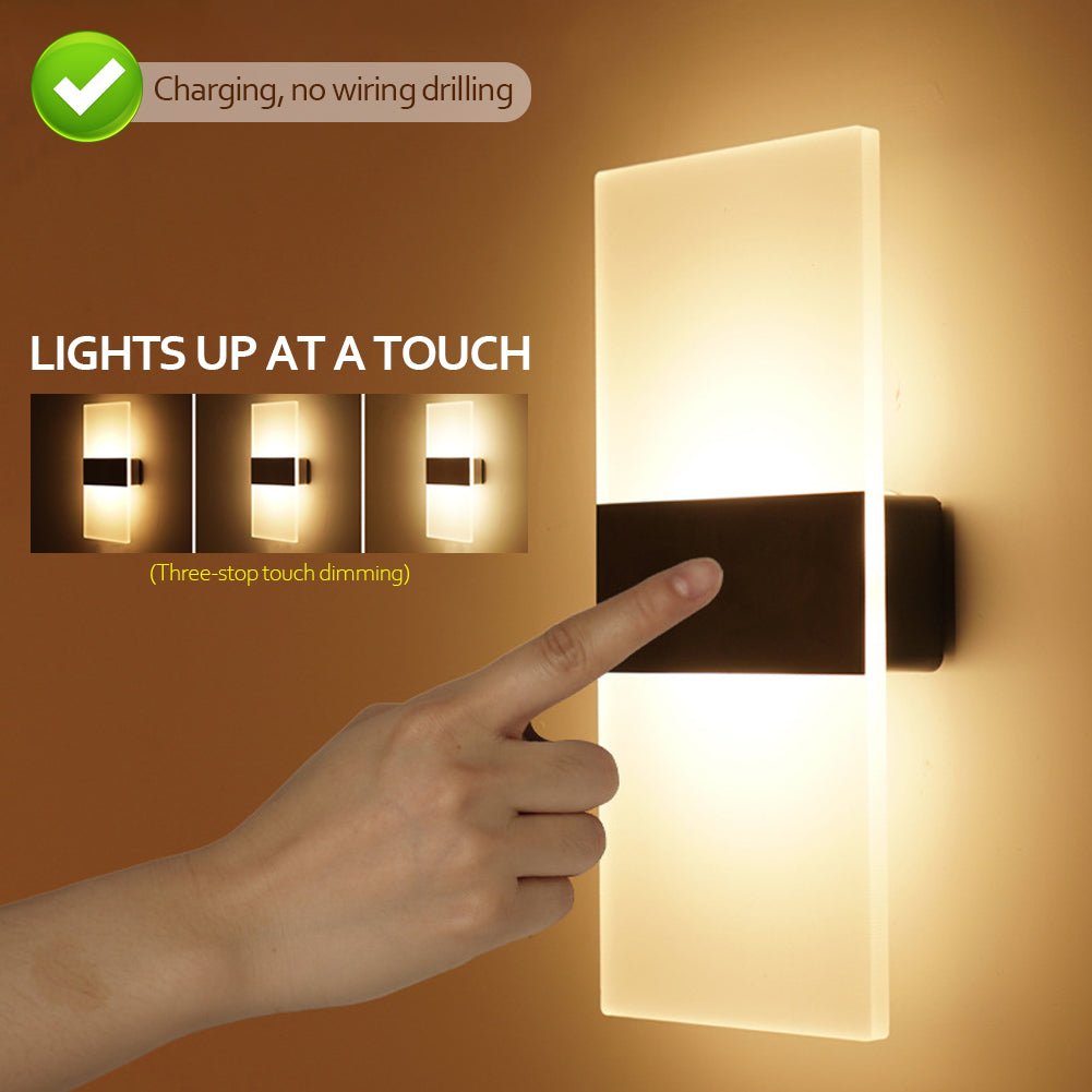 USB Rechargeable Wall Lights Home Indoor Motion Sensor Lighting Bedroom Bedside Lamp Corridor Stairway Decor Lights Wall Lamp - Krosscanada