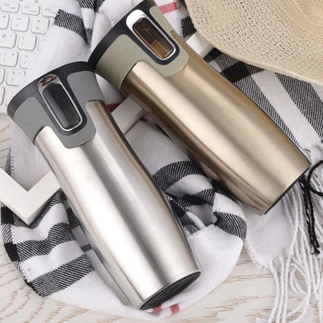 Vacuum Insulated Stainless Steel Travel Mugs Water Flask Thermal Tea Bottle - Krosscanada