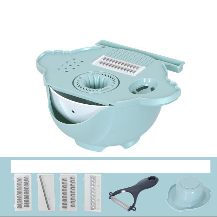 Vegetable Mandoline Cutter Fruit Slicer Multifunctional Potato Peeler Carrot Grater Kitchen Accessories With Drain Basket - Krosscanada