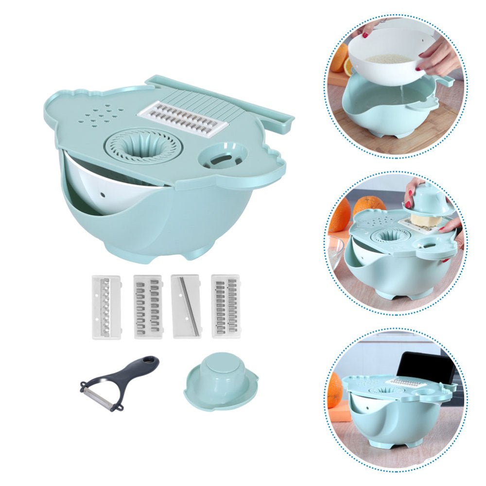 Vegetable Mandoline Cutter Fruit Slicer Multifunctional Potato Peeler Carrot Grater Kitchen Accessories With Drain Basket - Krosscanada