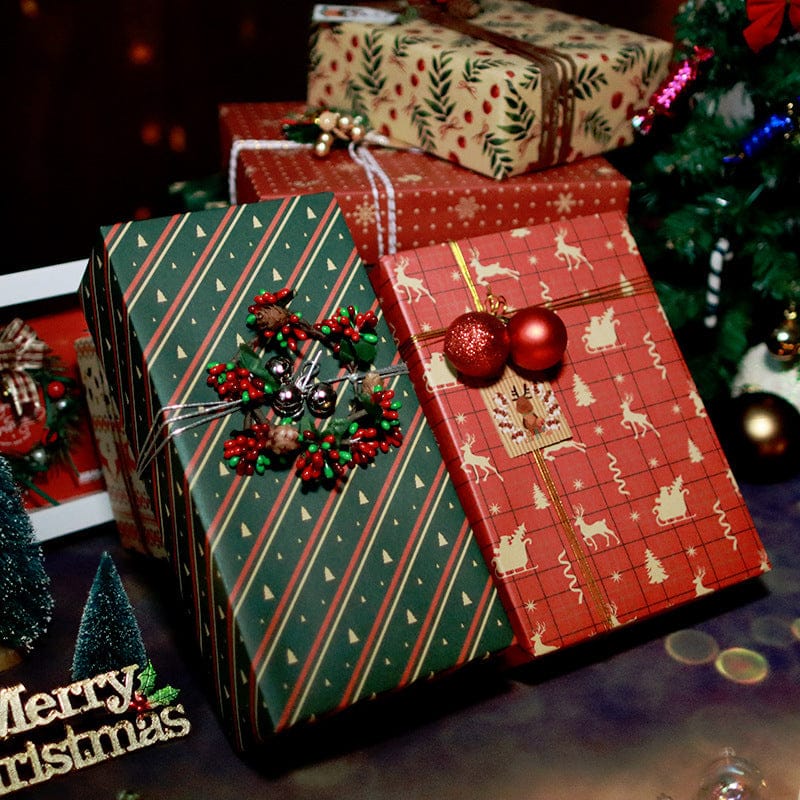 Vintage Stylish Christmas Themed Wrapping Paper - Krosscanada