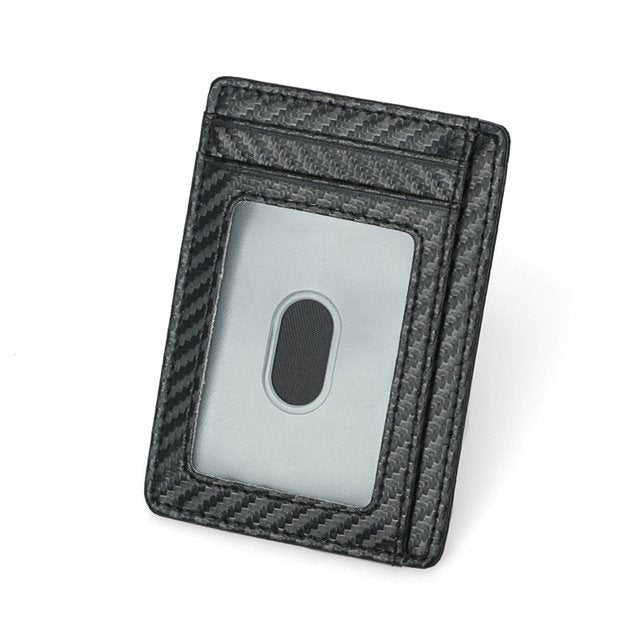 Wallets Black Business Card Holder For Men Simple Purse Bag - Krosscanada