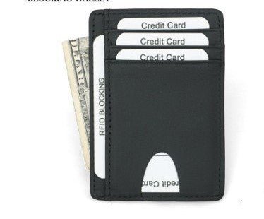 Wallets Black Business Card Holder For Men Simple Purse Bag - Krosscanada