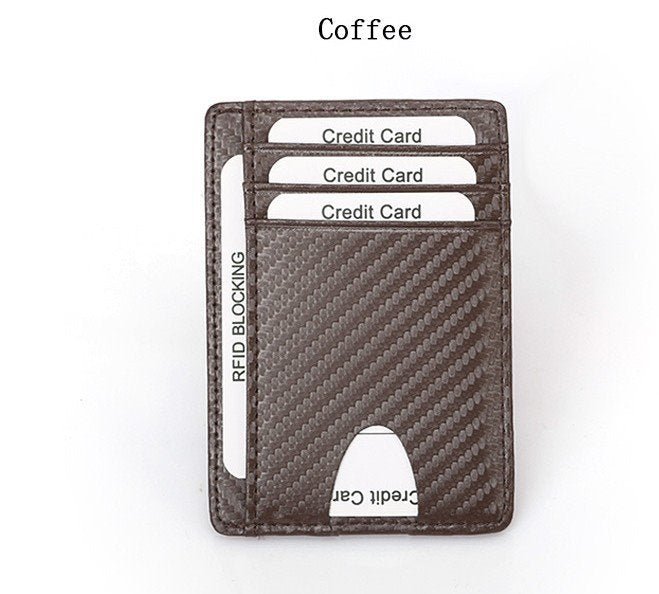 Wallets Black Business Card Holder For Men Simple Purse Bag - Krosscanada