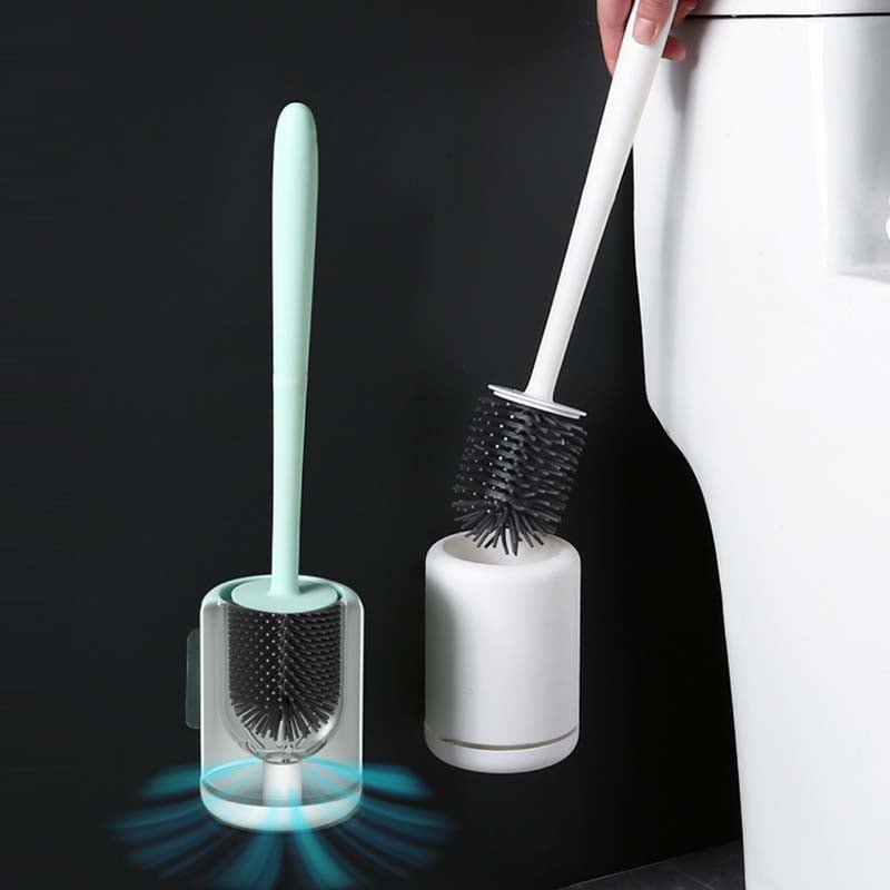 Water - free Wall - mounted Nordic Silicone Toilet Brush Set - Krosscanada