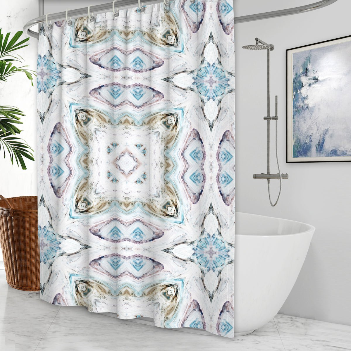 Waterproof Shower Curtain Cross - border Amazon Polyester Toilet Shower Curtain - Krosscanada