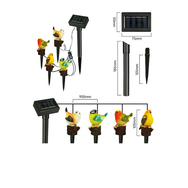 Waterproof Solar Luminous Bird Light String Bird Lamp Led Lights Home Decor - Krosscanada