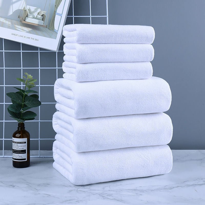 White Large Bath Towel Hotel Thickened Breast Wrap - Krosscanada