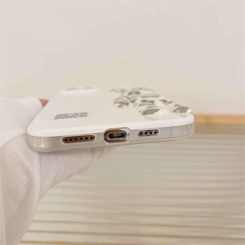 White Leopard Print 13 Mobile Phone Case - Krosscanada