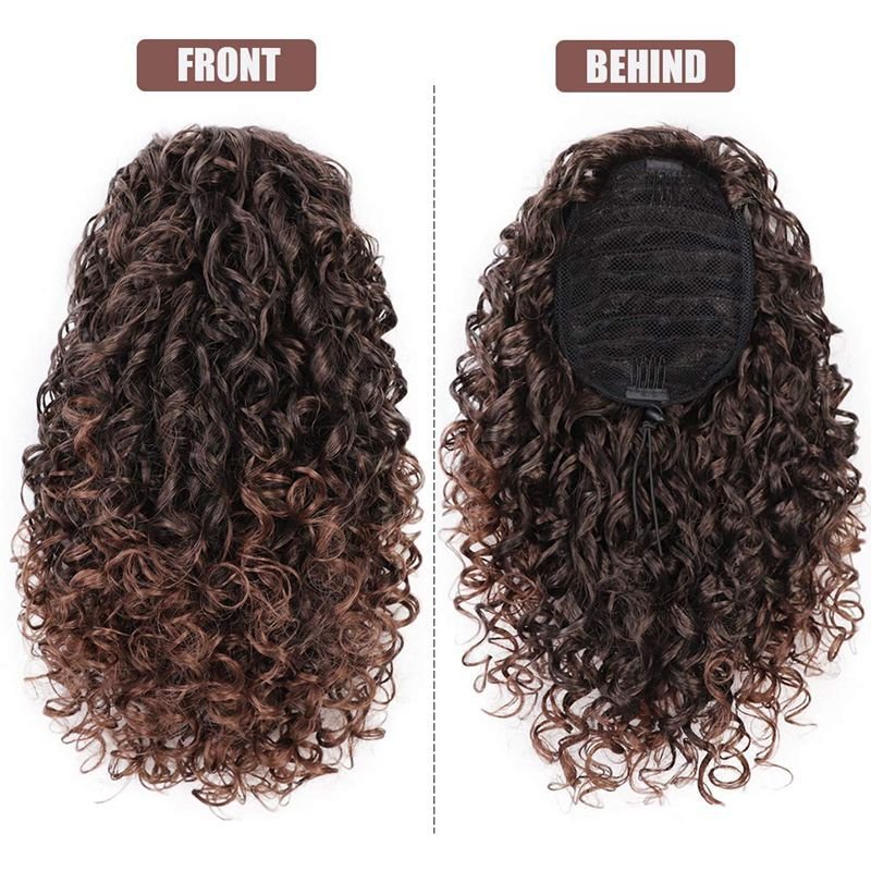 Wig Ponytail Wig Female African Small Curls - Krosscanada