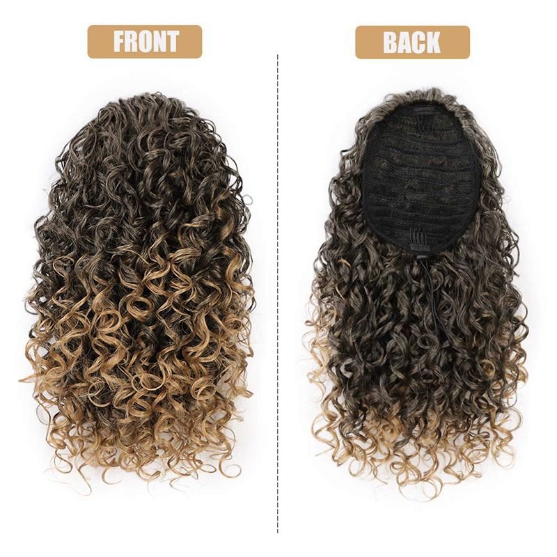 Wig Ponytail Wig Female African Small Curls - Krosscanada