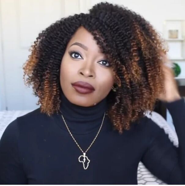 Wig short curly hair explosion head small curly wig wig - Krosscanada
