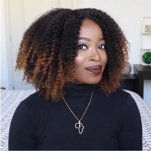 Wig short curly hair explosion head small curly wig wig - Krosscanada