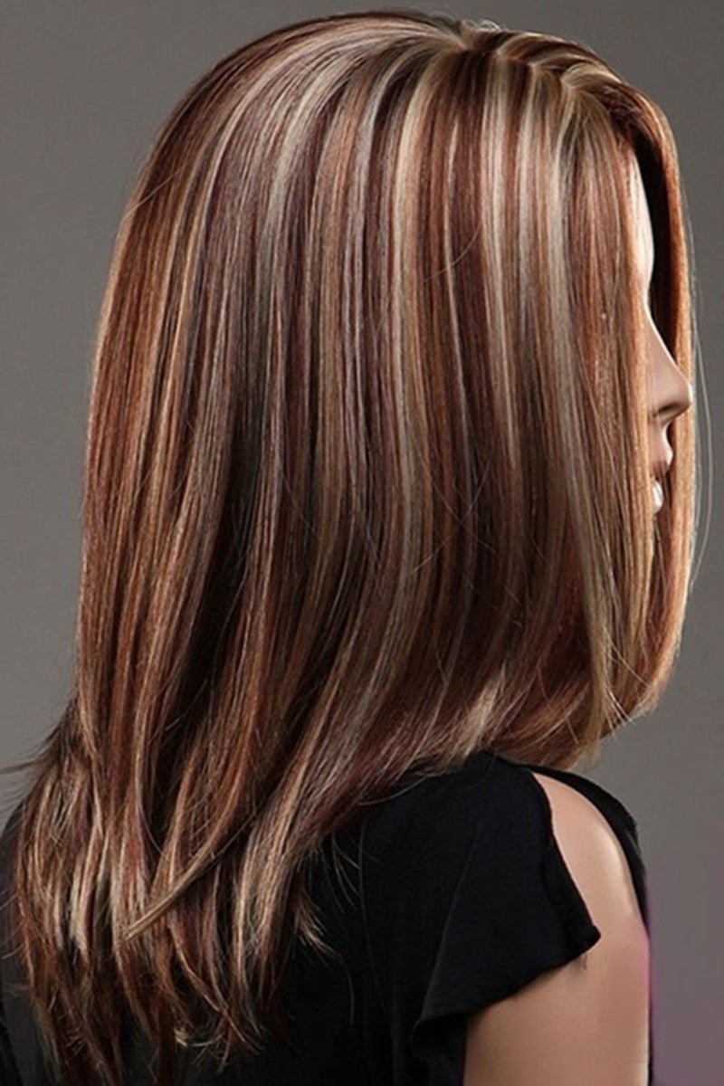Wigs Are Divided Into Medium And Long Hair, Linen Brown Highlights And Mixed Colors - Krosscanada