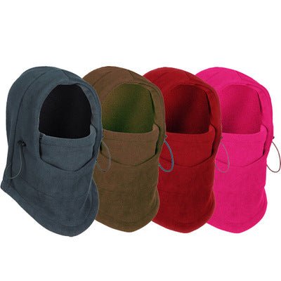 Windproof Hat With Mask Unisex Ski Hat Mens Winter Fleece Wrapped Warm Hat - Krosscanada