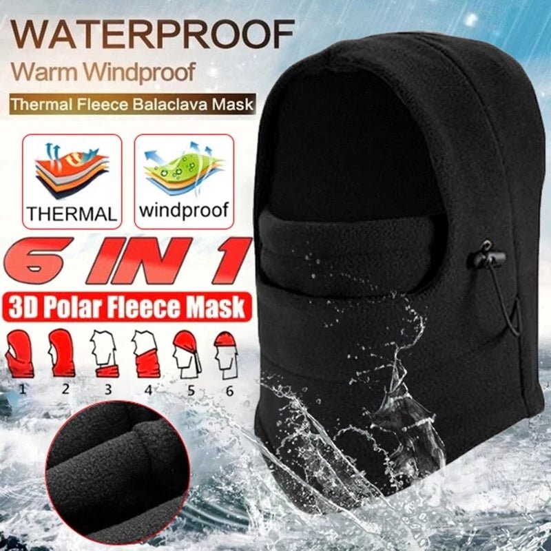 Windproof Hat With Mask Unisex Ski Hat Mens Winter Fleece Wrapped Warm Hat - Krosscanada