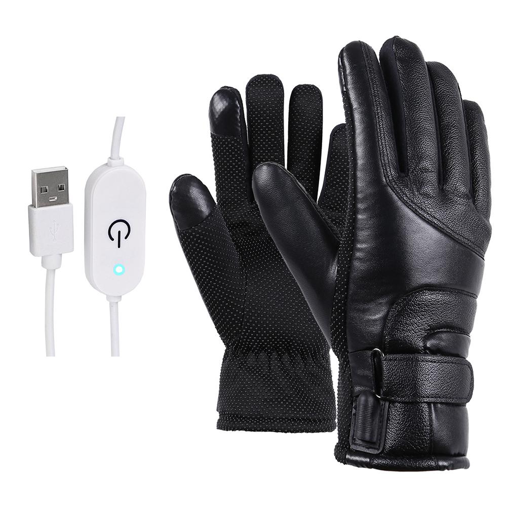 Winter Electric Heated Gloves Windproof Cycling Warm Heating Touch Screen Skiing Gloves - Krosscanada