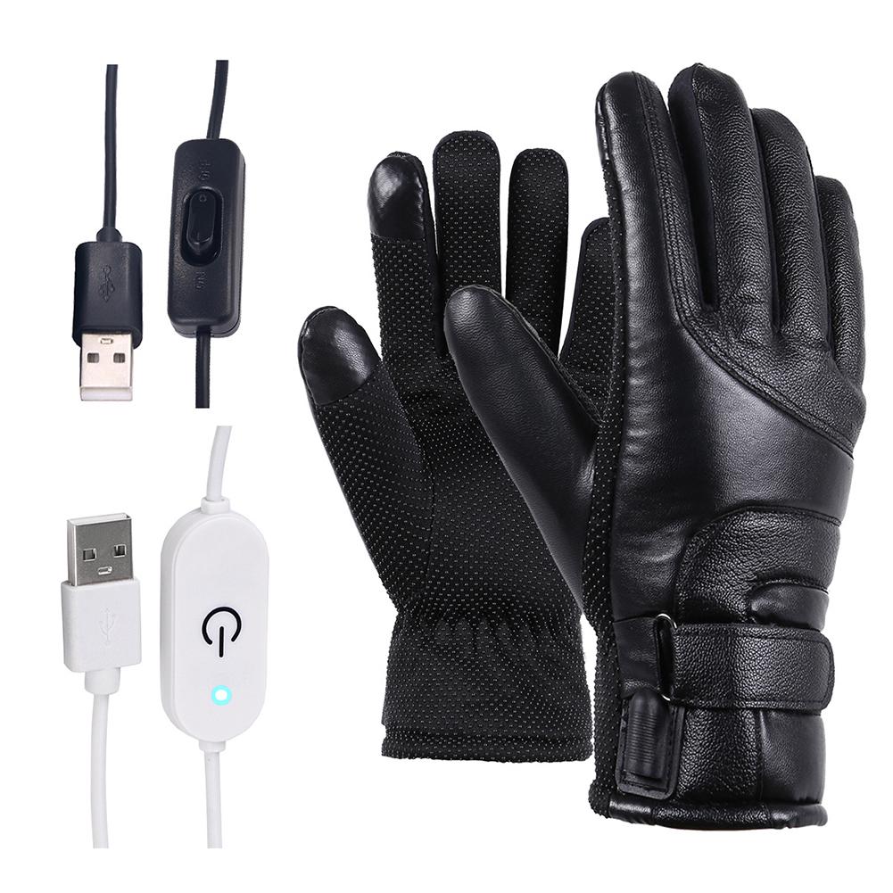 Winter Electric Heated Gloves Windproof Cycling Warm Heating Touch Screen Skiing Gloves - Krosscanada