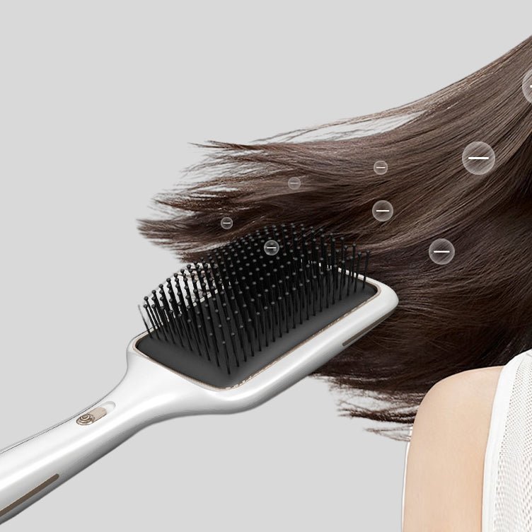 Wireless Charging Straight Hair Comb Negative Ion Blowing Vibration Beauty Supplies - Krosscanada