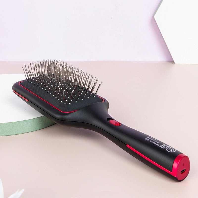 Wireless Charging Straight Hair Comb Negative Ion Blowing Vibration Beauty Supplies - Krosscanada