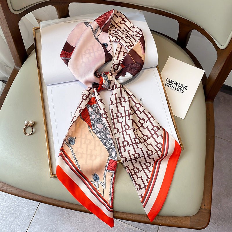 Women S Long Streamer Scarf Multifunctional Silk Scarf Headband Tying Bag - Krosscanada