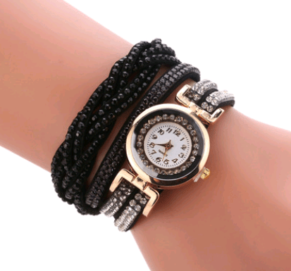 Women's Bracelet Watch, Simple Student Fashion Diamond Inch Circle Watch - Krosscanada