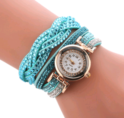 Women's Bracelet Watch, Simple Student Fashion Diamond Inch Circle Watch - Krosscanada