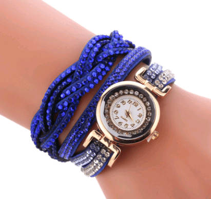 Women's Bracelet Watch, Simple Student Fashion Diamond Inch Circle Watch - Krosscanada