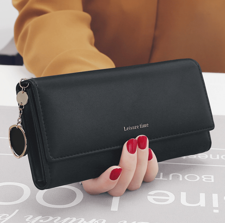 Women's hand holding wallet female long section 2021 new Japanese and Korean personality pendant multi - function student wallet - Krosscanada