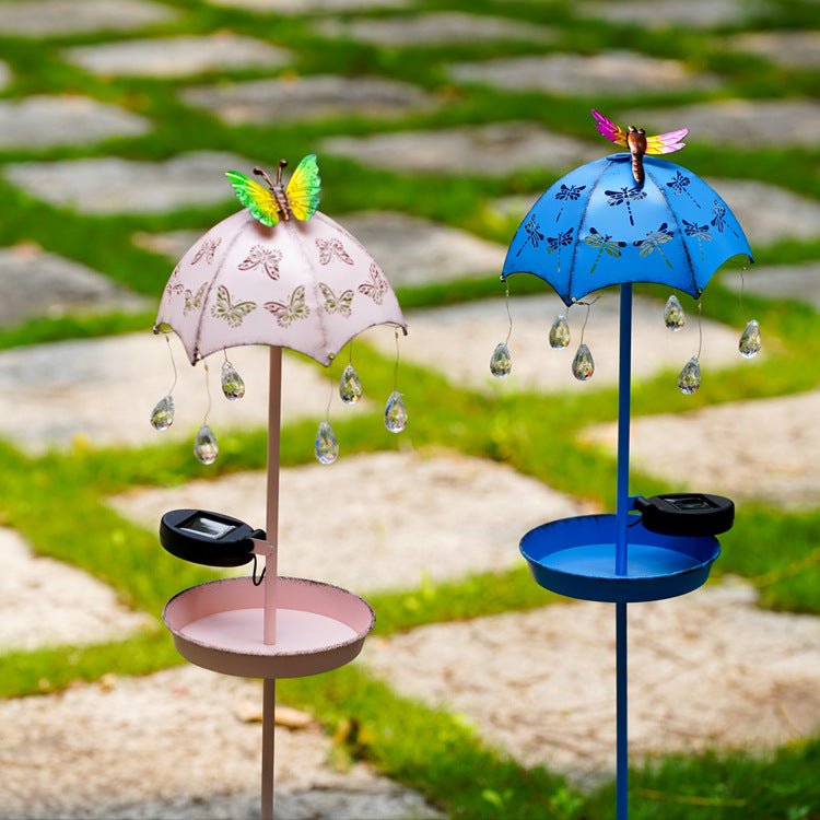 Wrought Iron Solar Bird Feeder Floor Lamp - Krosscanada