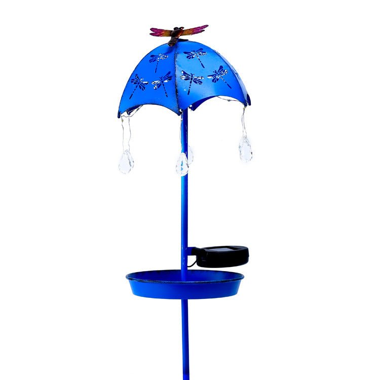 Wrought Iron Solar Bird Feeder Floor Lamp - Krosscanada