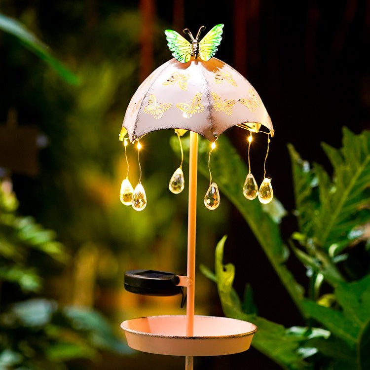 Wrought Iron Solar Bird Feeder Floor Lamp - Krosscanada