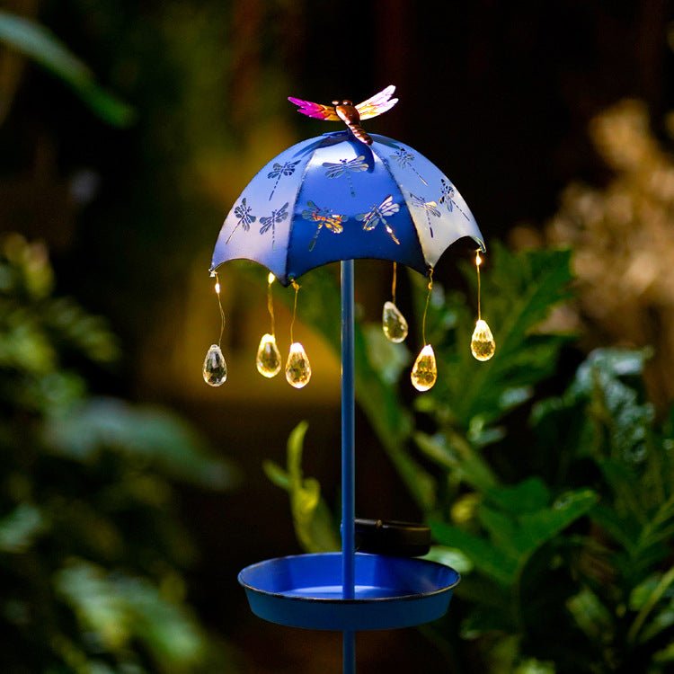 Wrought Iron Solar Bird Feeder Floor Lamp - Krosscanada