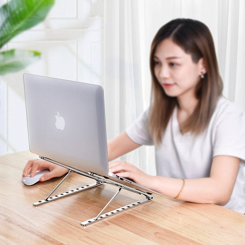 X Style Adjustable Foldable Aluminum Laptop Stand - Krosscanada