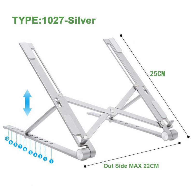 X Style Adjustable Foldable Aluminum Laptop Stand - Krosscanada
