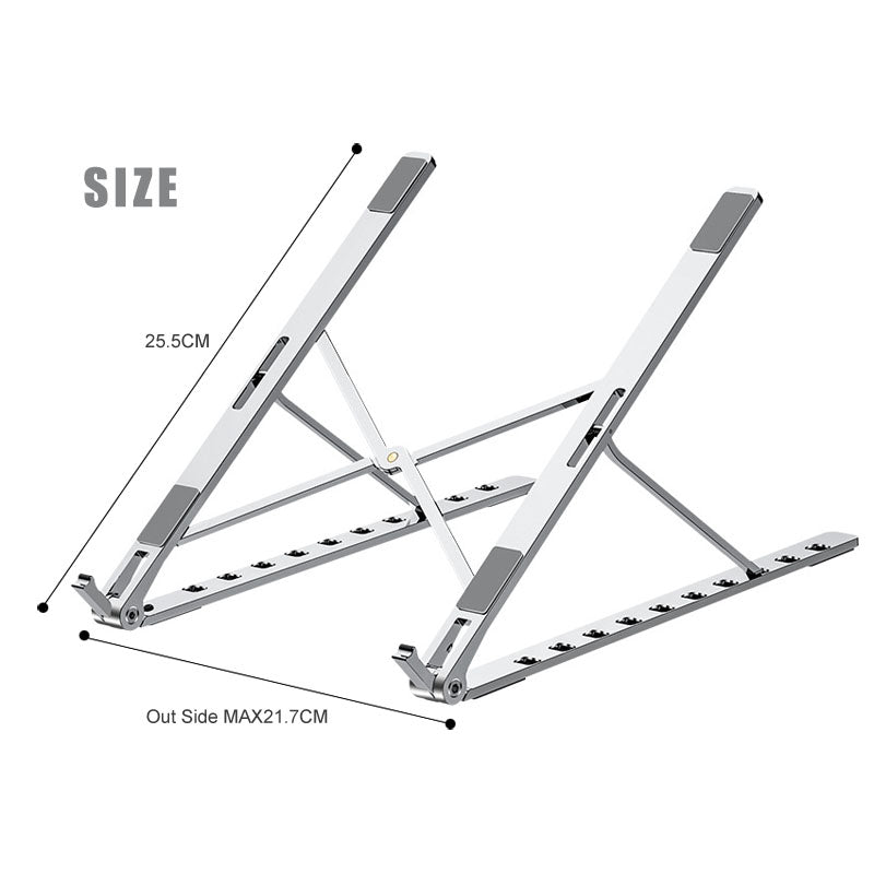 X Style Adjustable Foldable Aluminum Laptop Stand - Krosscanada
