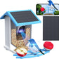 Smart Bird Feeder With Camera,Solar-Powered WiFi 4MP Live Camera,AI Identify Bird Species Auto Capture Garden Bird Watching&Motion Detection,Ideal Gift For Bird Lovers,Blue