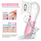 Facial Cleansing Brush Electric Facial Exfoliating Massage Brush with 3 Cleanser Heads and 2 Speeds Adjustable for Deep Cleaning, Removing Blackhead, Face Massaging - Krosscanada