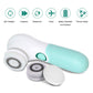 Facial Cleansing Brush Electric Facial Exfoliating Massage Brush with 3 Cleanser Heads and 2 Speeds Adjustable for Deep Cleaning, Removing Blackhead, Face Massaging - Krosscanada