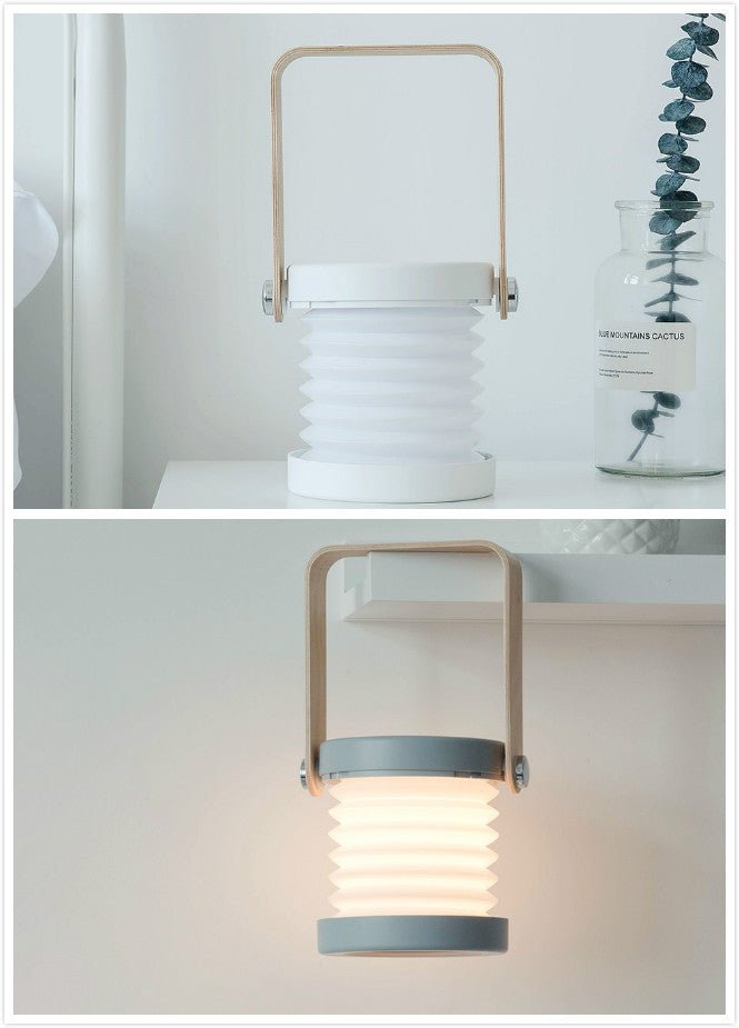 Foldable Touch Dimmable Reading LED Night Light Portable Lantern Lamp USB Rechargeable For Home Decor - Krosscanada