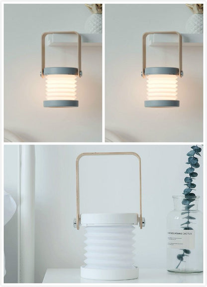 Foldable Touch Dimmable Reading LED Night Light Portable Lantern Lamp USB Rechargeable For Home Decor - Krosscanada