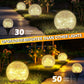 Garden Solar Ball Lights Outdoor Waterproof, 50 LED Cracked Glass Globe Solar Power Ground Lights for Path Yard Patio Lawn, Christmas Decoration Landscape Warm White(2 Pack 4.7'') - Krosscanada