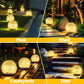 Garden Solar Ball Lights Outdoor Waterproof, 50 LED Cracked Glass Globe Solar Power Ground Lights for Path Yard Patio Lawn, Christmas Decoration Landscape Warm White(2 Pack 4.7'') - Krosscanada