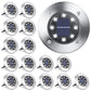 LYHOPE Solar Ground Lights Outdoor, 16 Pack 8 LED Solar Disk Lights Waterproof Garden In - ground Pathway Lights Landscape Lighting for Lawn,Yard,Deck,Patio,Walkway (White) - Krosscanada
